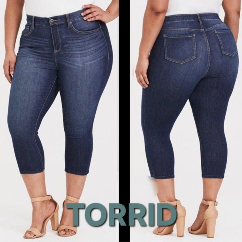 Torrid Premium Skinny Sky High Crop Jeans